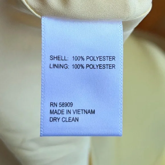 🆕🌼 Antonio Melani Darah Satin Butter Yellow Maxi Dress Size 16 Formal Gown Chic - Picture 15 of 17